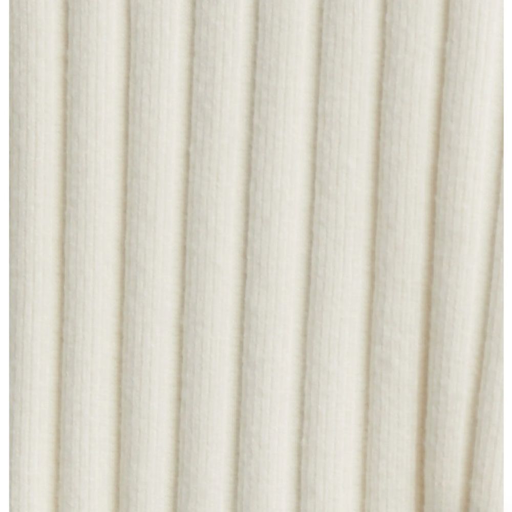 Dressed in LALA Ivory Ribbed Shoulder-Detail Long Sleeve Top - Picture 4 of 5
